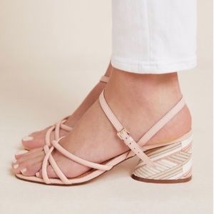 Anthropologie Helen Sandal Blush Pink sz 36 sz 6 NWB
